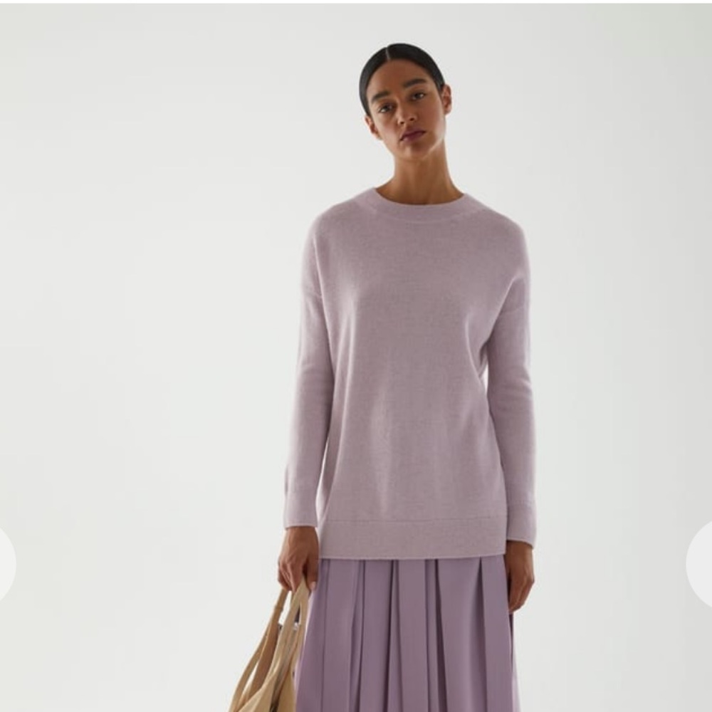 COS Alpaca Plain Knit Jumper Sweater Medium Lilac Purple NWOT